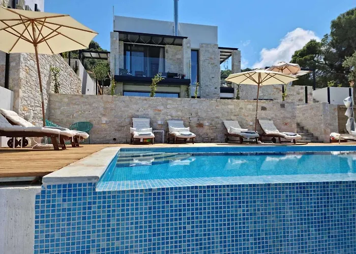 Mit Privaten Pools Und Meerblick By Interhome Сasa de vacaciones *