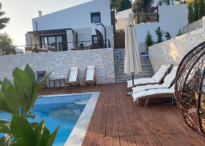 Mit Privaten Pools Und Meerblick By Interhome 펜션 스키아토스 타운